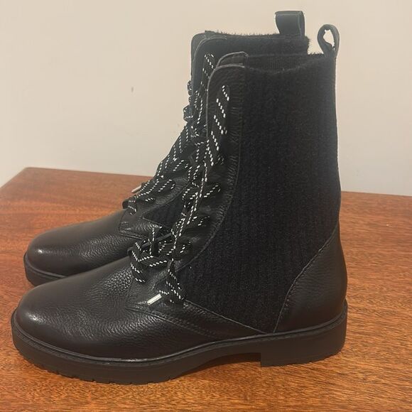 Splendid Scout Black Combat Moto Boots with Lace-Up Design new without box - Picture 2 of 5